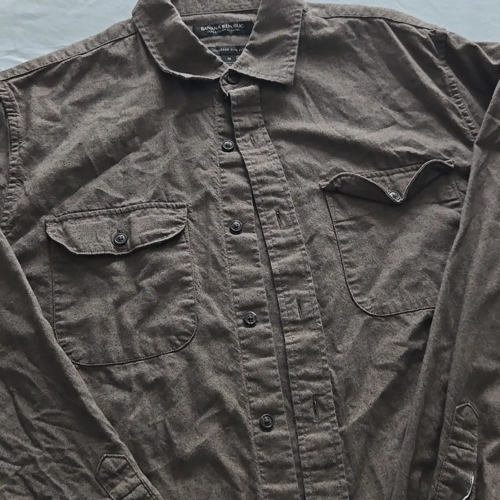 BANANA REPUBLIC Brown Button-Up Shirt